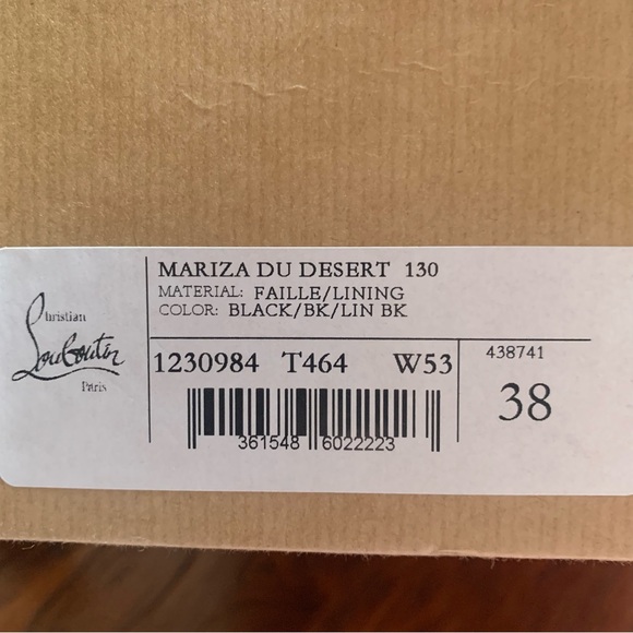 Louboutin Mariza Du Desert 130MM Black - Size 38 - Picture 14 of 15